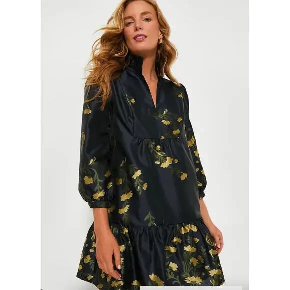 Tuckernuck | Dresses | Tuckernuck Navy Jasmine Vine Jacquard Palmerston  Dress Sz Xl | Poshmark